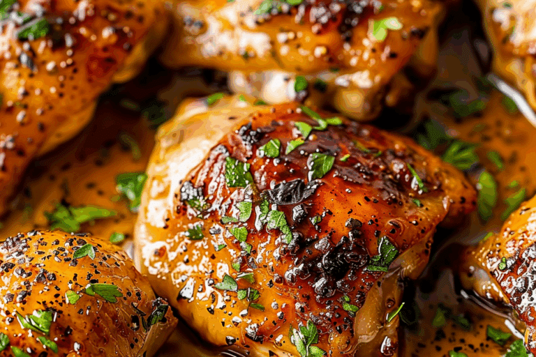 Baked Honey Mustard Chicken Thighs