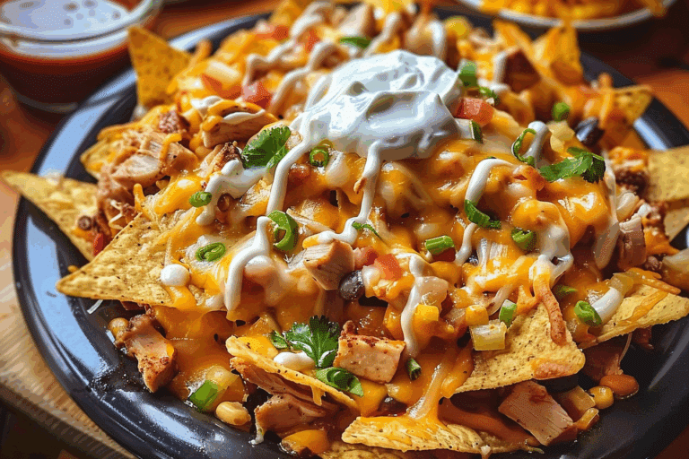 Crockpot Creamy Chicken Nachos