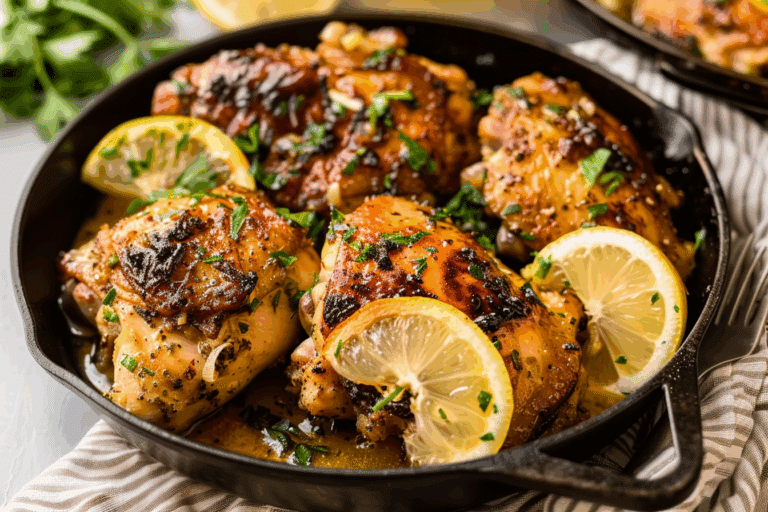 Garlic Lemon Chicken Thighs