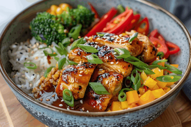 Sweet Chili Chicken and Rice Bowls