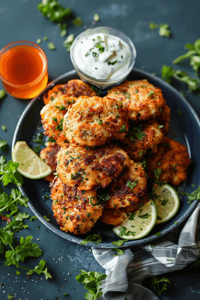 Air fryer Cheesy Chicken Fritters