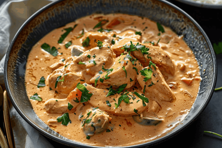 Creamy Chicken Paprika Stroganoff