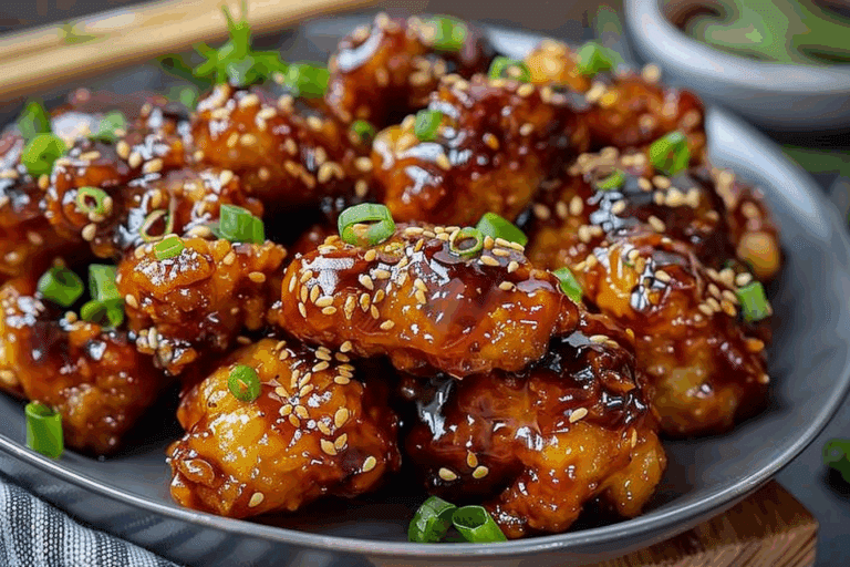 Honey Sriracha Glazed Chicken Bites