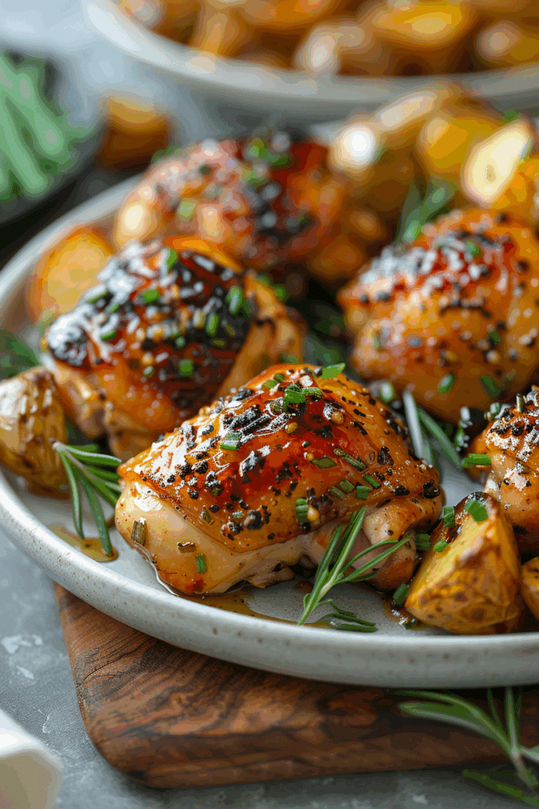 Maple Mustard Chicken Thighs