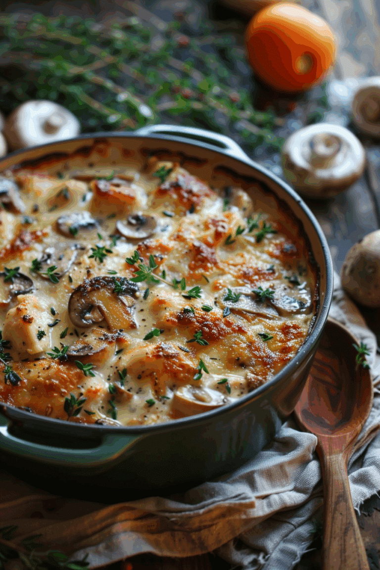 Wild Mushroom Chicken Casserole