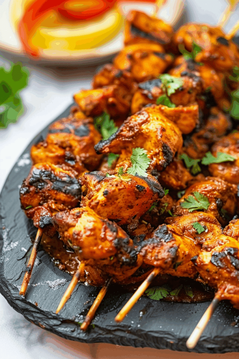 Chicken Tikka Skewers in Air Fryer