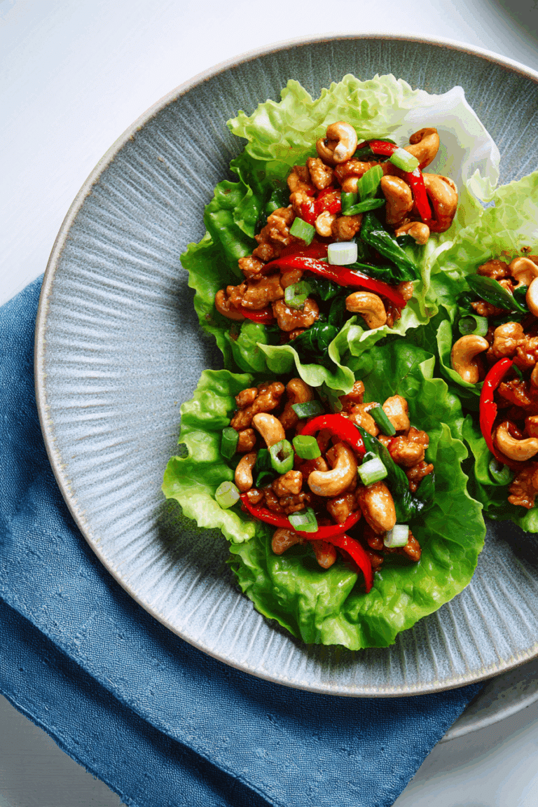 Chicken Lettuce Wraps with Thai Chili Sauce