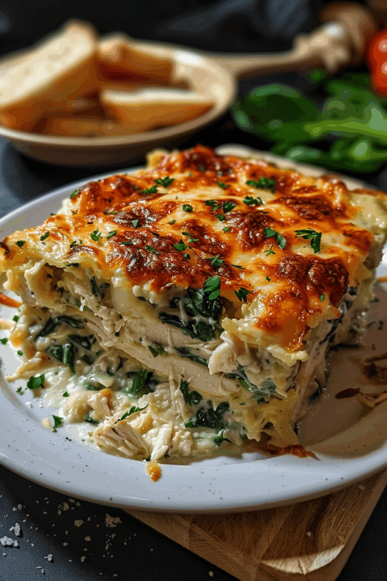 Chicken & Spinach Cottage Casserole