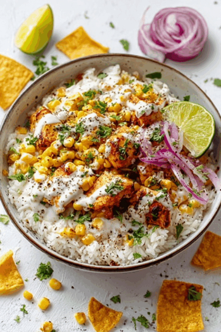 High Protein Street Corn Chicken Bowl