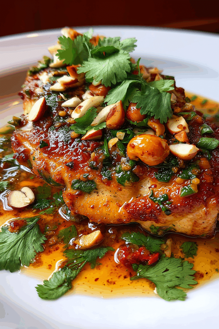 Spicy Lime Coconut Chicken with Toasted Almonds Bake