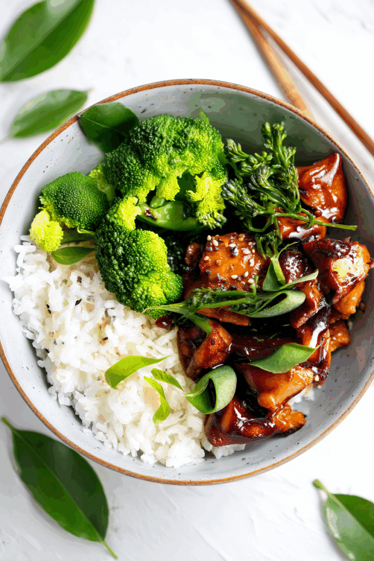 Teriyaki Chicken Rice Bowl with Guac & Greens