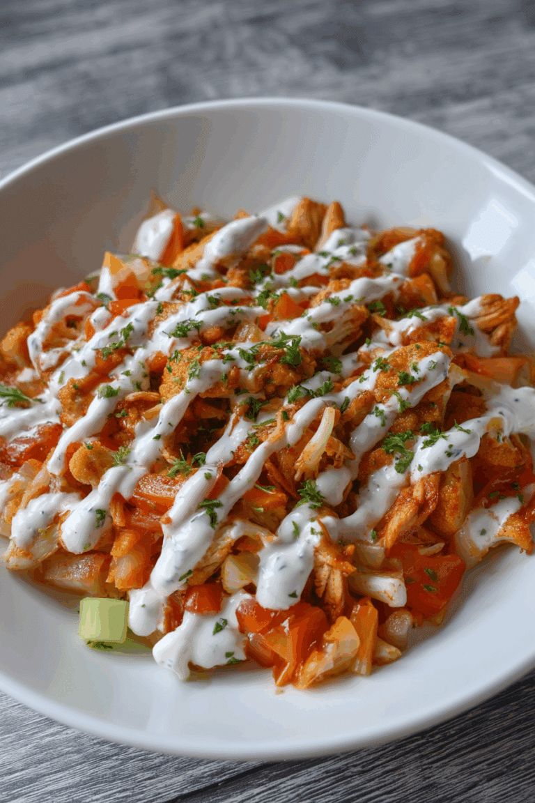Buffalo Cauliflower Chicken Bowl