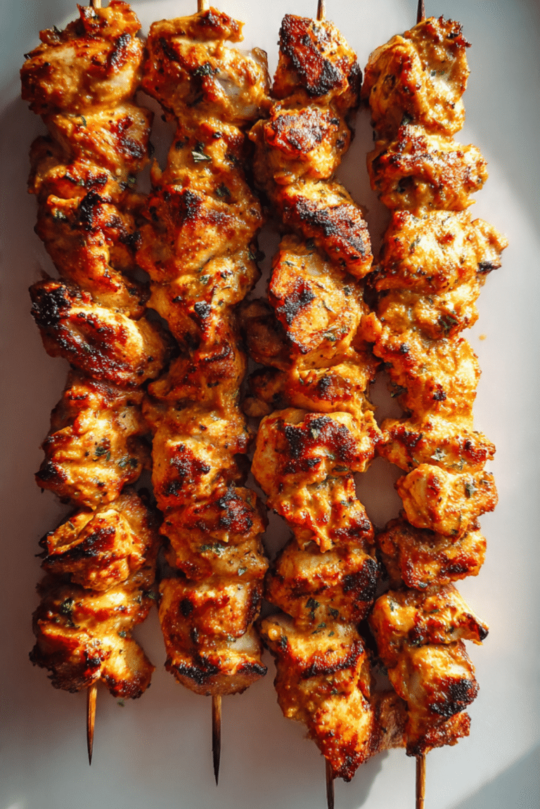 Mango Habanero Chicken Skewers