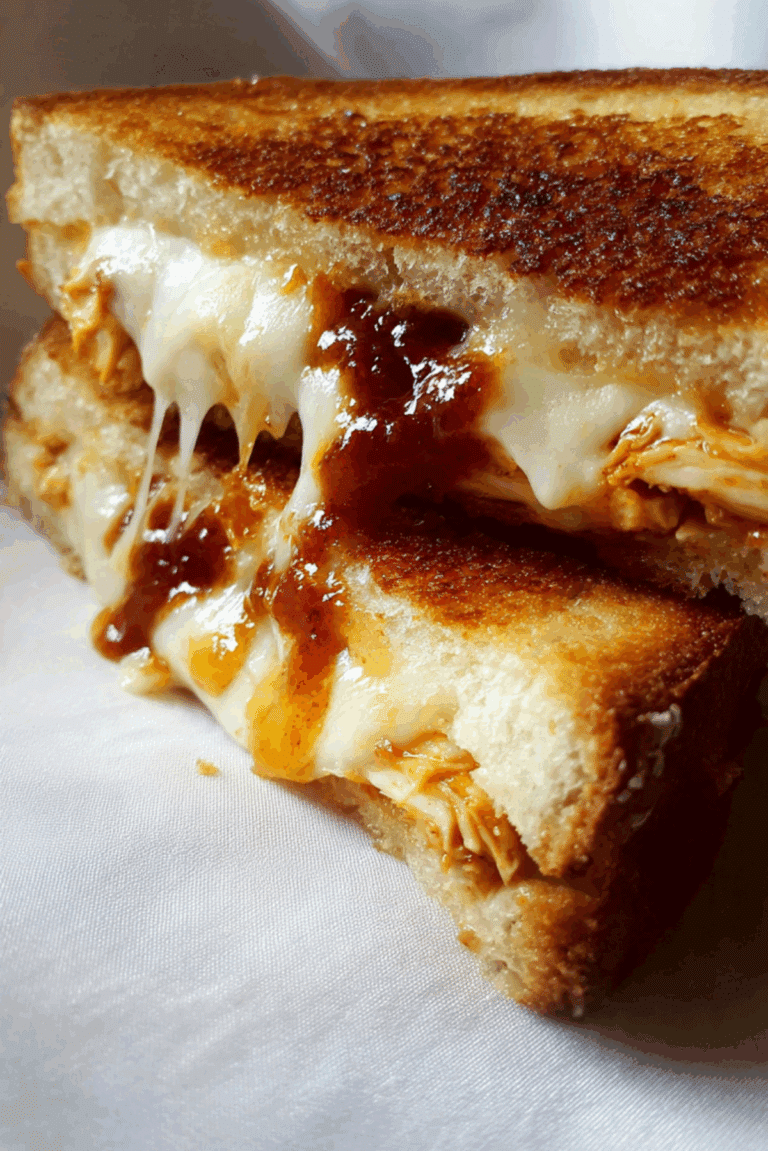 BBQ Chicken Grilled Cheese Sandwich