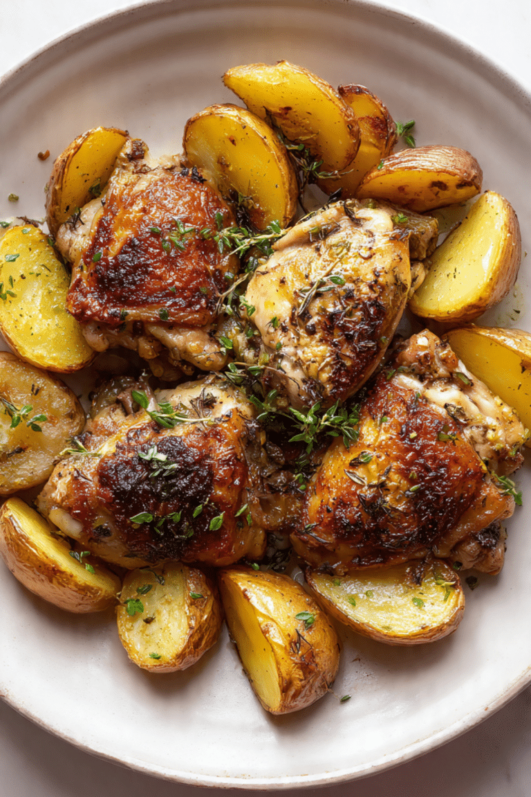 Oven-Baked Chicken Thighs with Potatoes