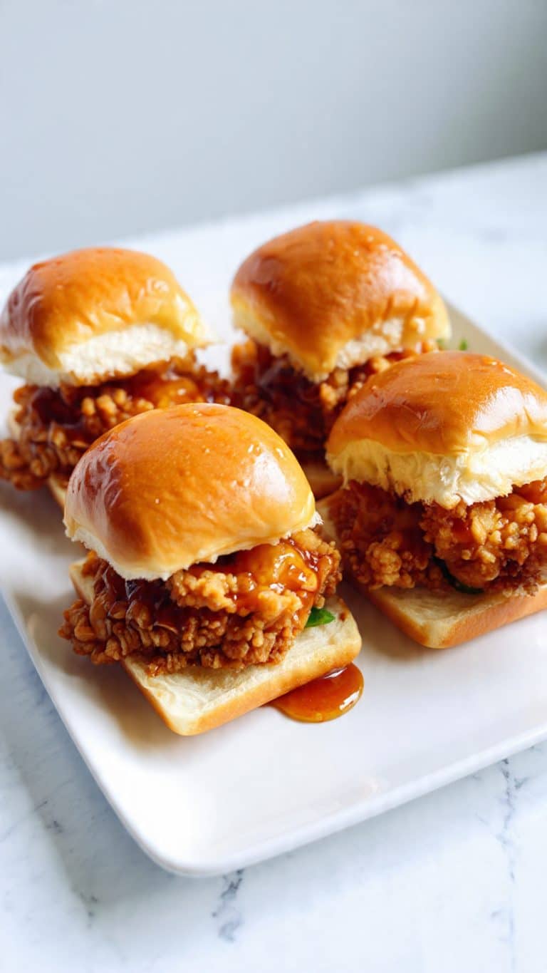 Hot honey chicken sliders