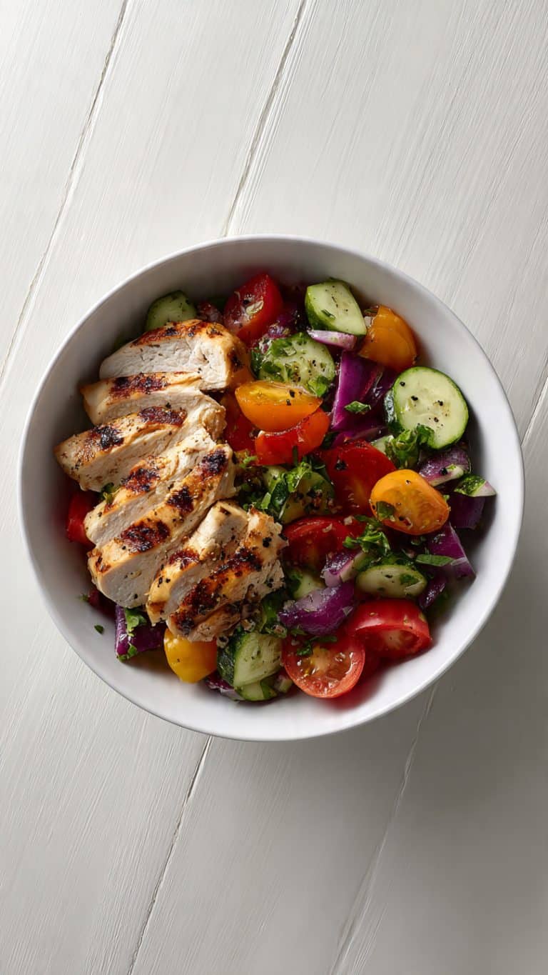 Greek Chicken Bowls with Roasted Veggie Mix